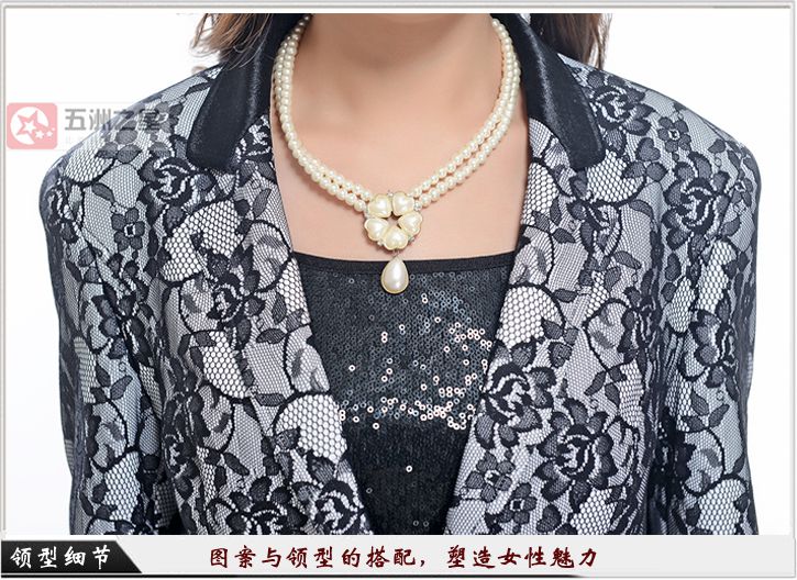 黑色女款一粒扣职业工作服定做细节图