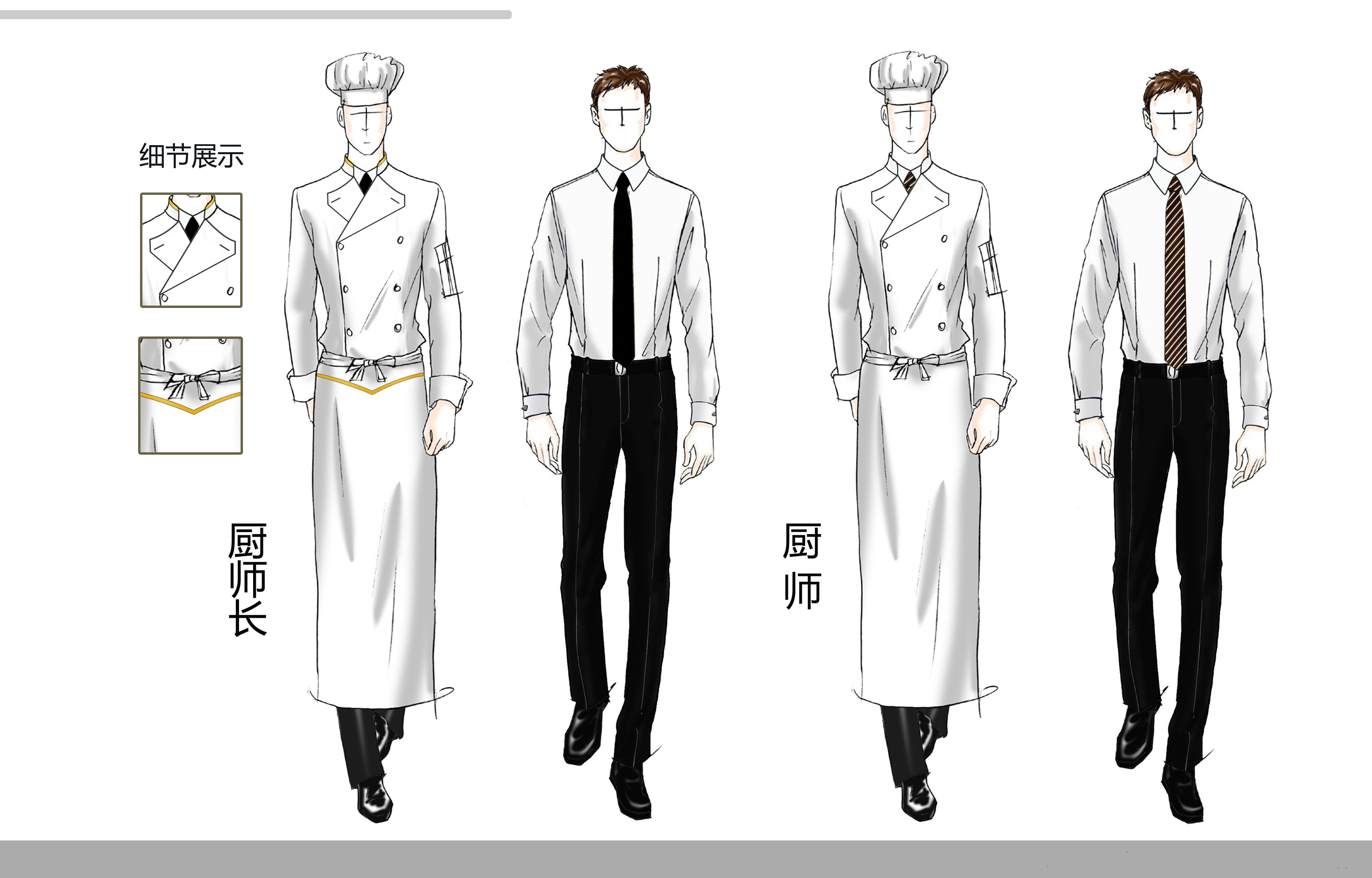 酒店厨师工作服细节展示 酒店厨师工作服细节展示